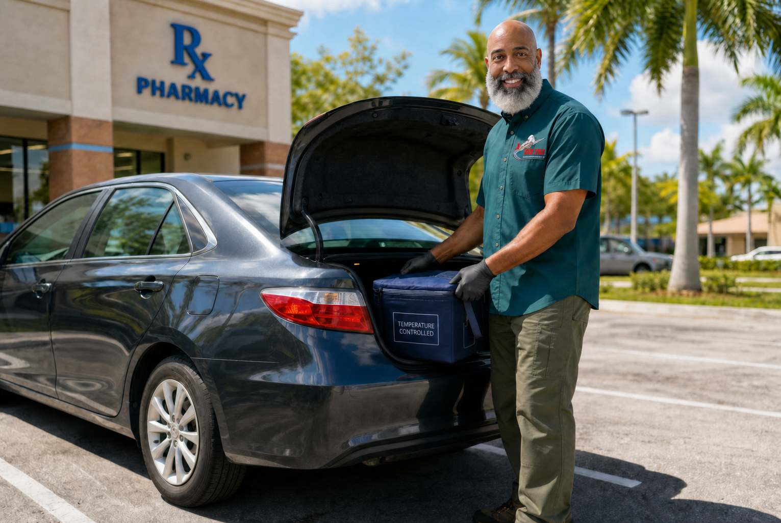 Red Tail Medical Courier — temperature-controlled prescription transport